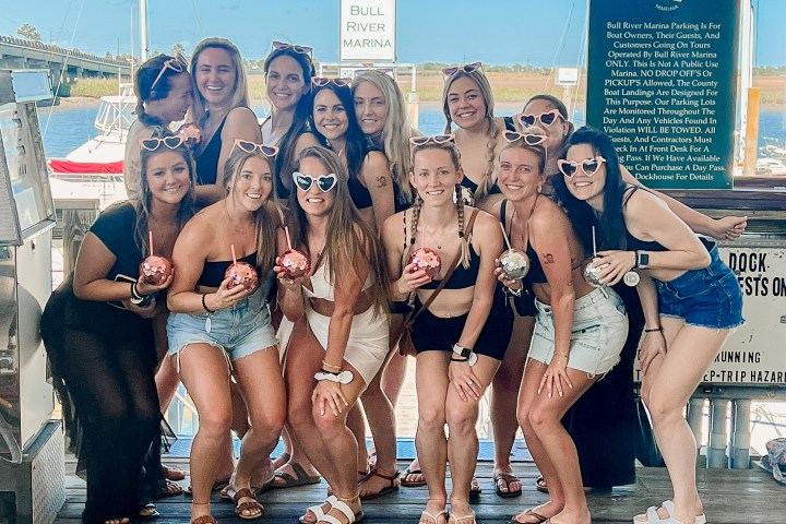 a group of people posing for a photo