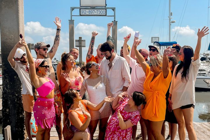 a group of people posing for a picture