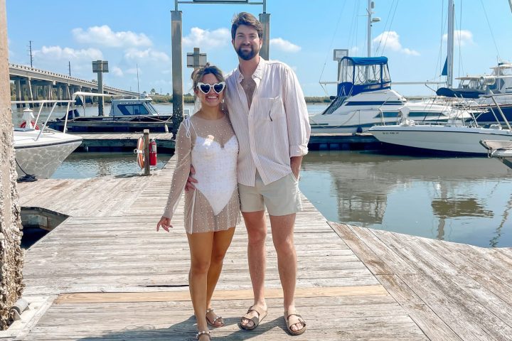 a person standing on a beach